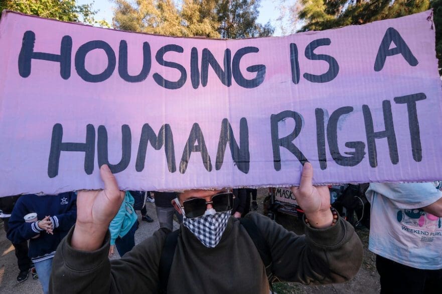 Housing Is A Human Right homeless study California